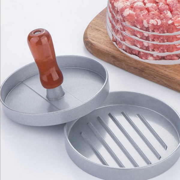 Hamburger Form Hamburger Press for perfekte burgere sølv