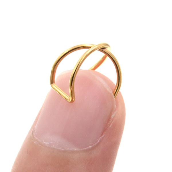 2-pack falske helix piercing ører ørepynt øre mansjett uten hull rose valg