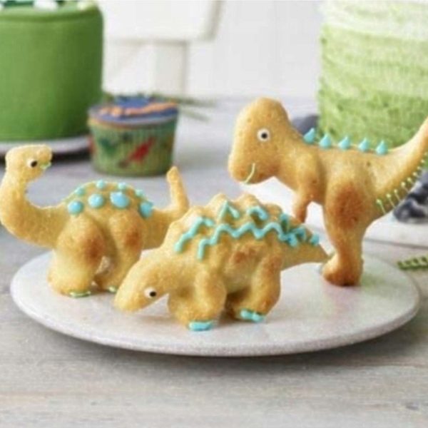 Silikonform til Bagning og Isterninger Dinosaurer