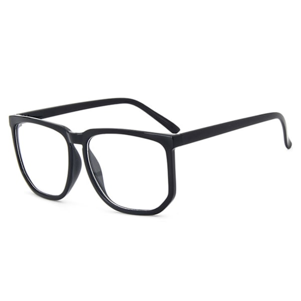 Svart store retroglass klart glassklart glass uten styrke svart