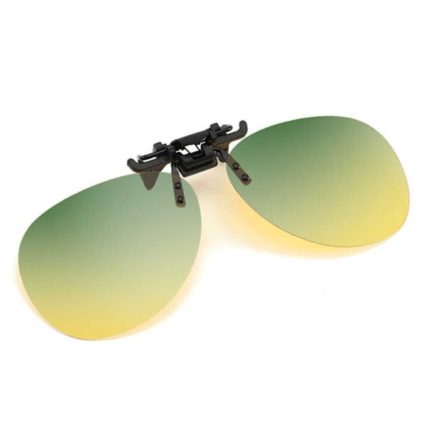 Clip-on Aviator Solglasögon Pilotglasögon Day/Night Vision gul