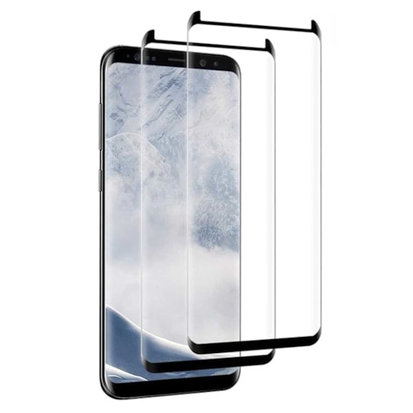 2-Pack Samsung Galaxy S8 Plus Skärmskydd Härdat Glas 9H 3D svart