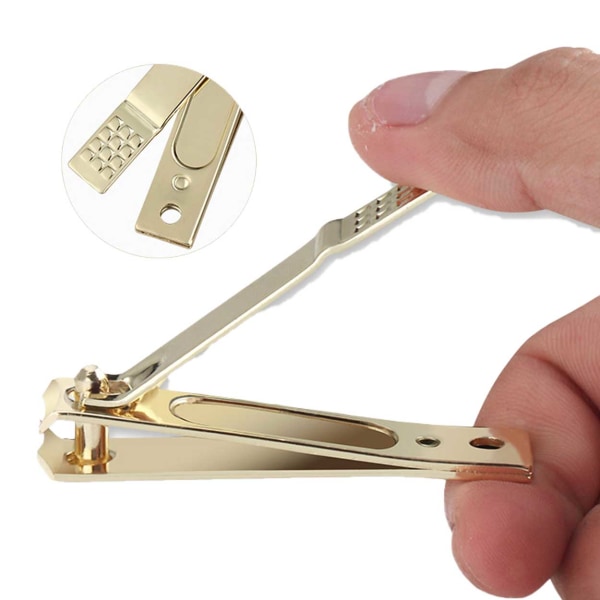 Gold Nail Clippers ToNail Mowers Rustfritt stål gull