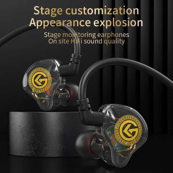 USB-C hodetelefonskjerm med kabel, mikrofon, DAC Dynamic Bass Black svart