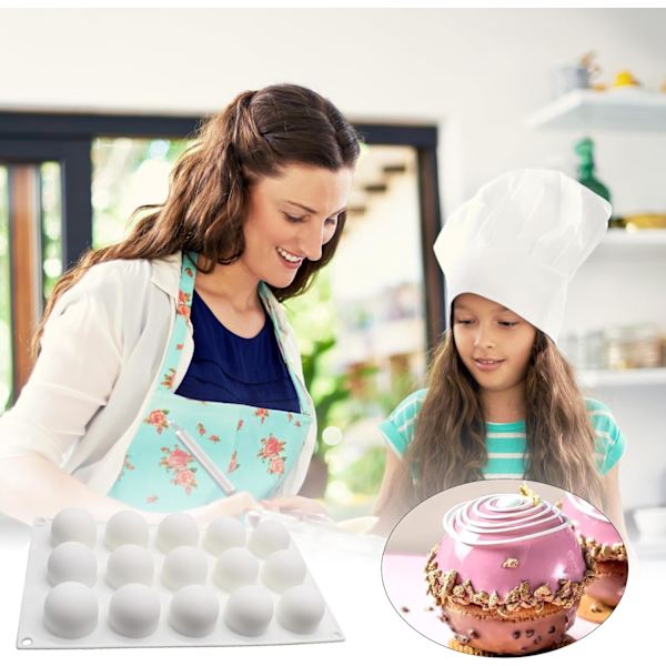 Silikonform Kuler 4 cm – 15 hull | For sjokolade, mousse og dessert