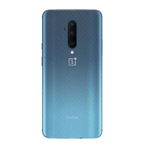 3-pack OnePlus 7T Pro Hiilikuitu Vinyyli ihon suojakalvo takaisin läpinäkyvä