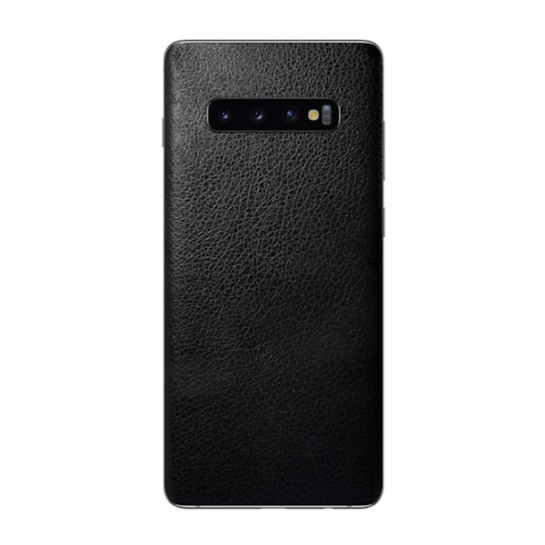 Galaxy S10 Plus  Skinn Läder Vinyl Skin Wrap Dekal Skyddsfilm svart