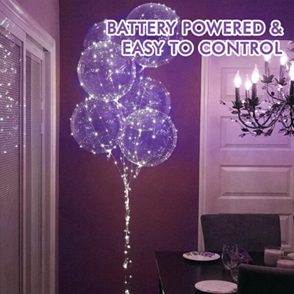 2-Pack 1m Mini LED Light Loop Battery-Powered Purple lilla