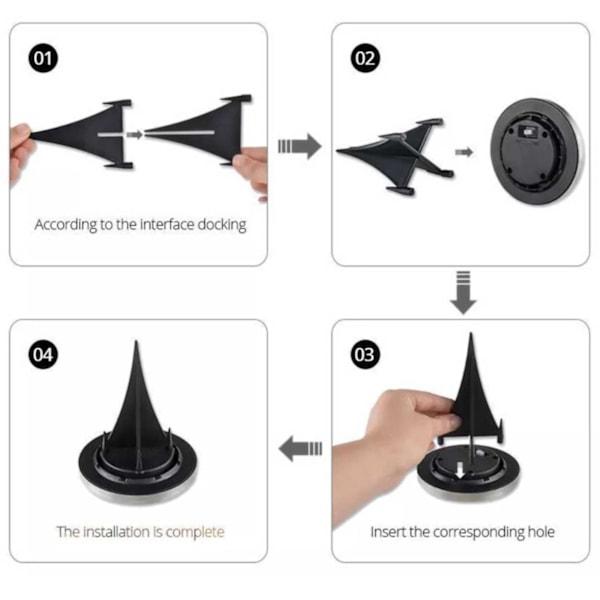 8-Pack Solcell Spotlights LED Markbelysning silver