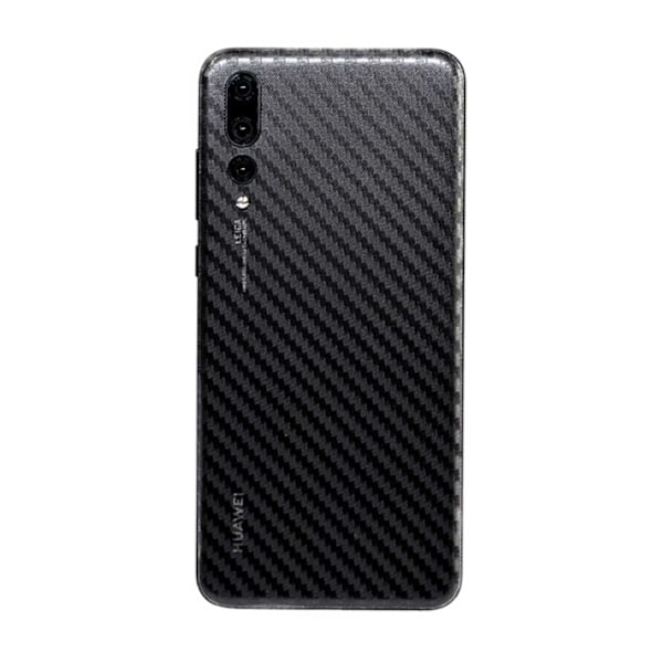 Huawei P20 Carbon Fiber Vinyl Skin Decal Beskyttende Movie Carbon gennemsigtig