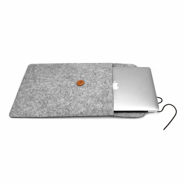 Computer Case Laptop Case Sleeve Grey Felt - 14 inches grå