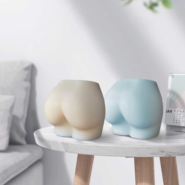 Kynttilöt muodostavat 3D Butt 6cm valkoinen