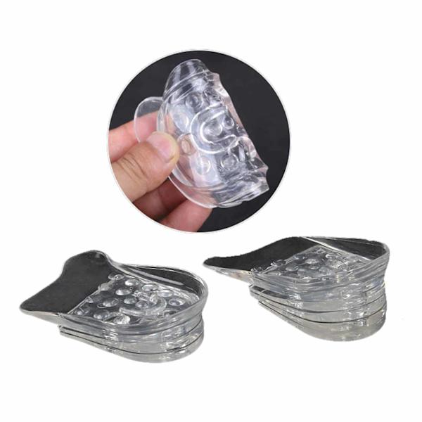 5-pack Hanki pidempään pohja-geelikenkälisäkkeet lisääntynyt pituus jopa 3 cm: iin saakka läpinäkyvä
