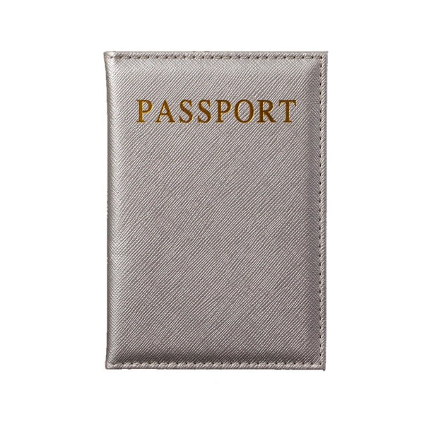 Pass Case Pass Holder Hvid Grå Sølv Læder Læder Guld kunstlæder sølv