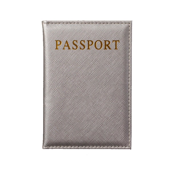 Pass Case Pass Holder Hvid Grå Sølv Læder Læder Guld kunstlæder sølv
