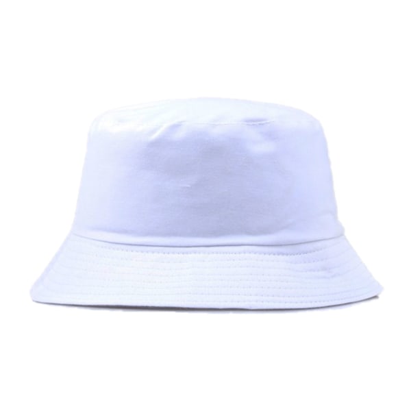 Valkoinen kalastushattu kauhan hattu hattu valkoinen one size