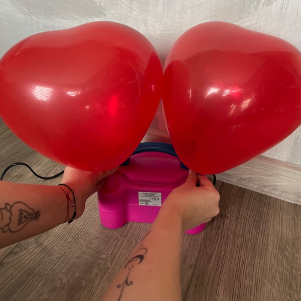 Elektrisk ballonpumpe pink