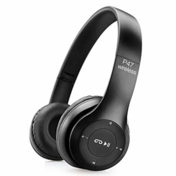 Trådløse Bluetooth-hovedtelefoner On-ear med mikrofon Sort