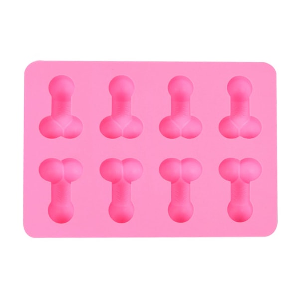 Hauska jäämuotoinen leivontamuoto jääkuutiot peniksen muotoinen jääpoikki muodostaa silikonia vaaleanpunainen