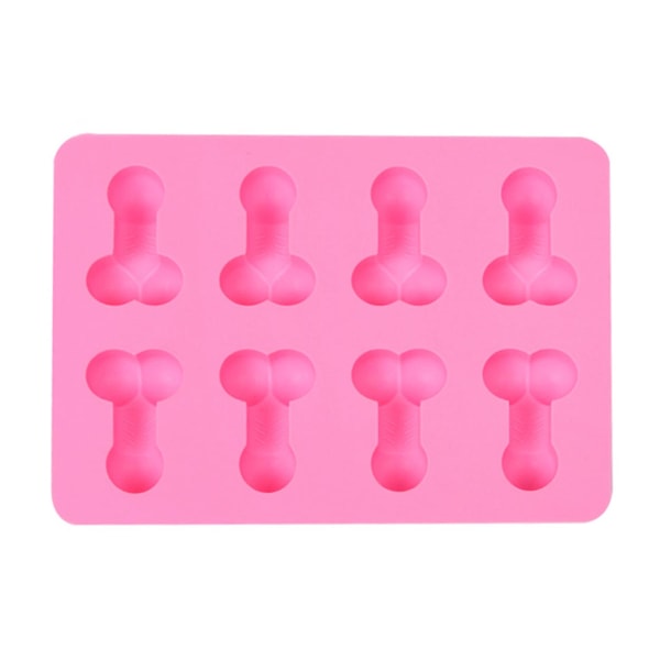 Sjove Isform Bakform Ice Cubes Penis-formet Ice Ice Cream Form Silicone pink