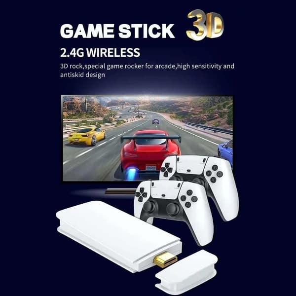 M15 Pro Retro TV-Spil 4K | 20000 Indbyggede Spil til Multiplayer hvid