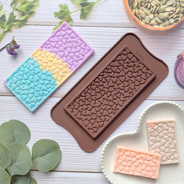Siliconeform til chokolade kage med hjerter