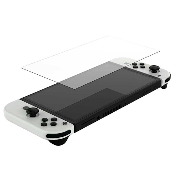 2 pakkauksen Nintendo Switch OLED -yhteensopivat täyskannet näytönsuojat karkaistua lasia läpinäkyvä
