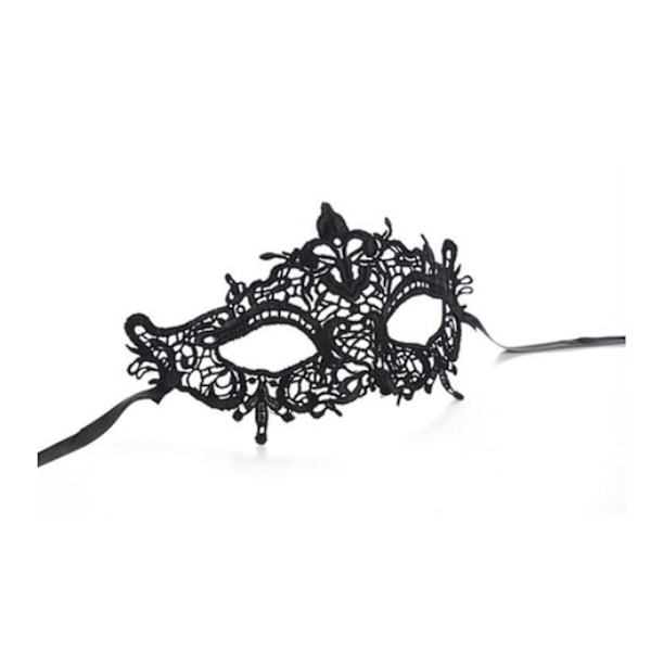 Venetian Eye Mask in Lace - Lace Mask Masked Halloween svart