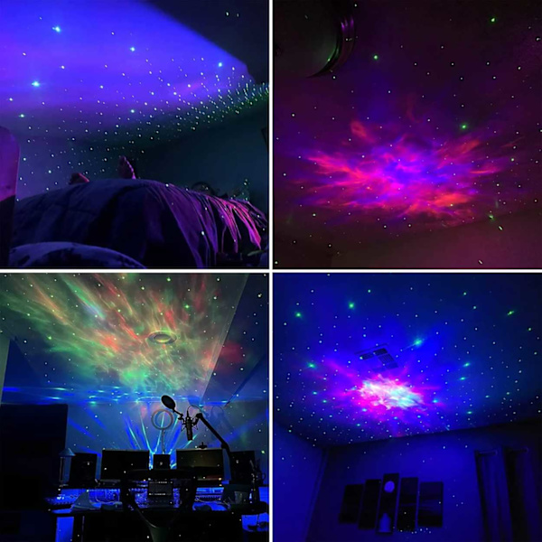 Astronaut Night Lamp Galaxy -projektori - Star-projektori kaukosäätimellä valkoinen