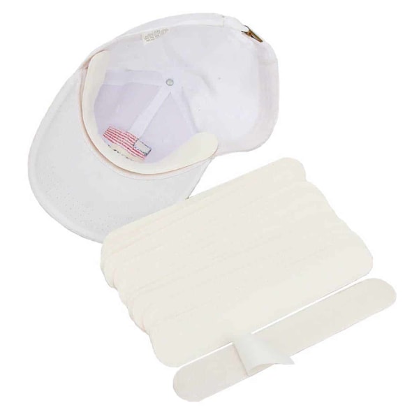 20-pack Svettskydd för Keps - Självhäftande Svettband för Hattar vit 3445 |  Vit | Fyndiq