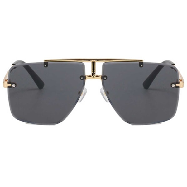 Moderne Eksklusive Pilot Aviator Solbriller Guld Sort guld