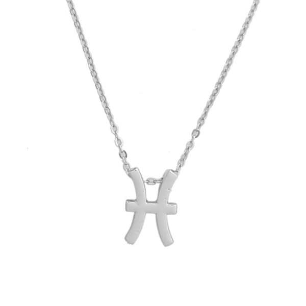 Gåvohalsband Stjärntecken Fiskarna Pisces Halsband silver