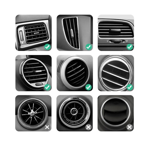 Universal Wireless Car Charger Mobile Charger Charger Mobile Holder Qi svart