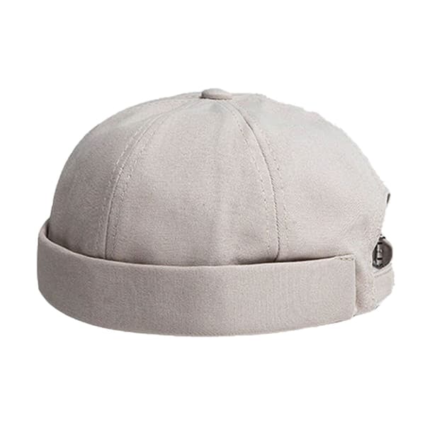 Miki Hat Caps Roled Screen Hat Beanie Docker Sotar Mot - Beige beige