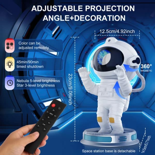 2024 Galaxy Lamp - Ultimat Star Projector med Nebula Effect hvid