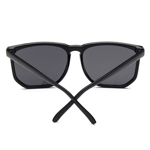 Black Big Retro Solbriller Mirror Glass + Senile String svart