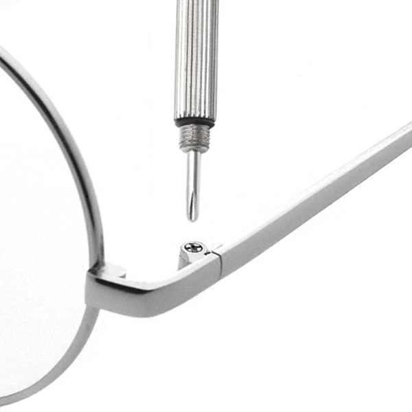 Mini Glasögon-skruvmejsel med Dubbla Huvuden silver