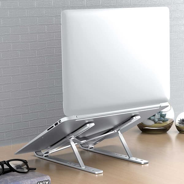 Portabelt Vikbart Laptopställ - Ergonomiskt Laptopstativ Svart svart
