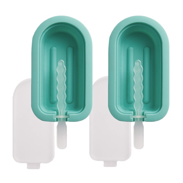 2-pack Ice Cream Form Popsicle - Lav deres egne iskestokke derhjemme grøn