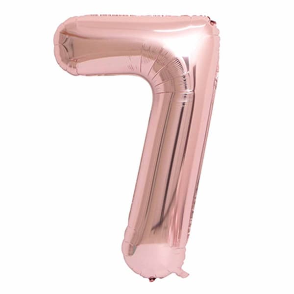 Suuri numeropallo ruusukulta syntymäpäiväjuhlissa 102 cm 7