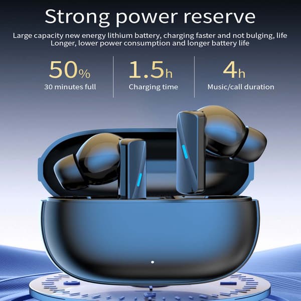Trådløse In-Ear Høretelefoner TWS BT 5.3 Dual ENC Sort