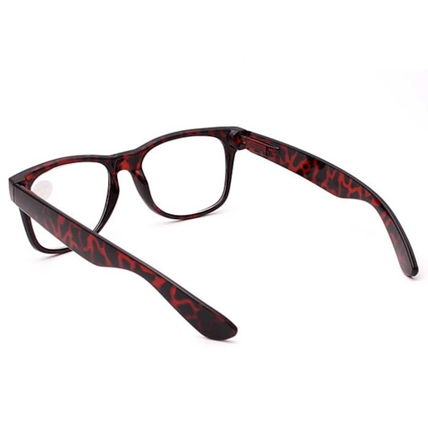 Bruna Leopard Wayfarer Läsglasögon med Styrka 2.0