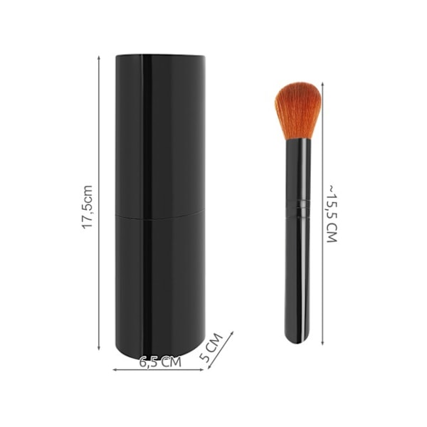 Makeup børster 12-pak med etui sort