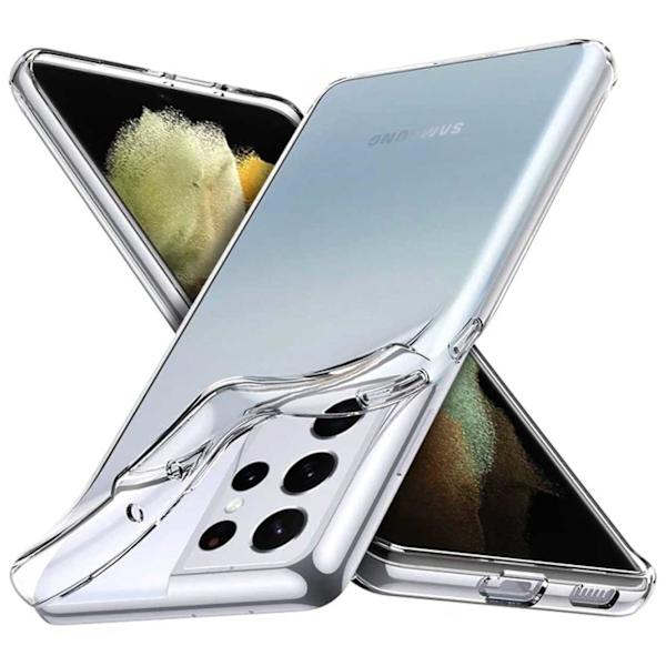 Ohut läpikuultava mobiili kuori Galaxy S21 Ultra Läpinäkymä läpinäkyvä