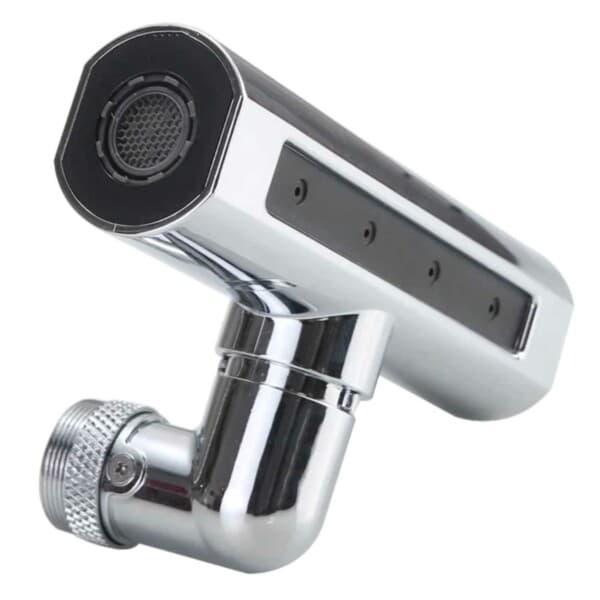 Kranmunstycke Kökskran med Vattenfall - 360 Roterande Adapter Silver silver