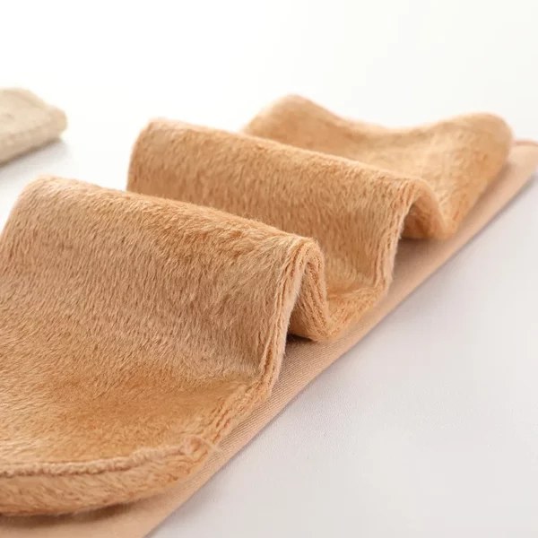 Varmfôrede sokker fløyelfleece beige