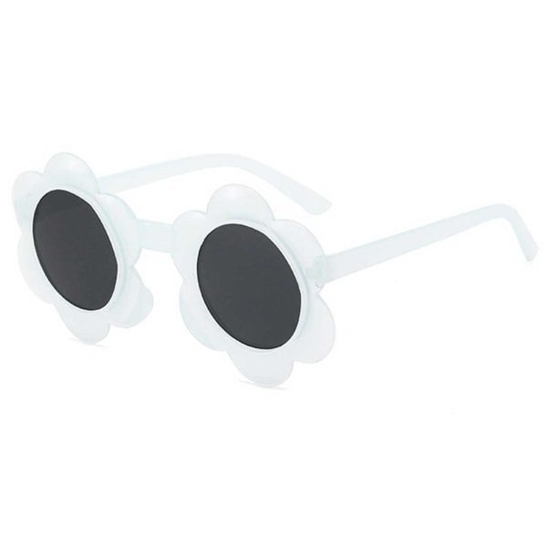 Små solbriller til børn - børns solbriller blomst - hvid hvid