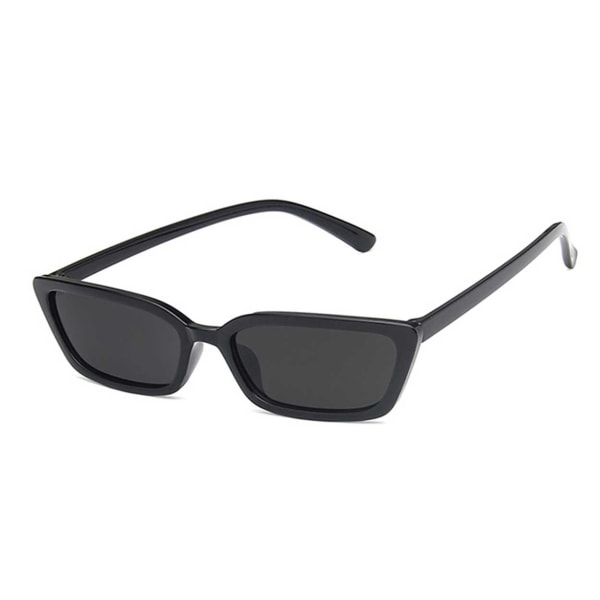 Smal sorte rektangulære solbriller sort