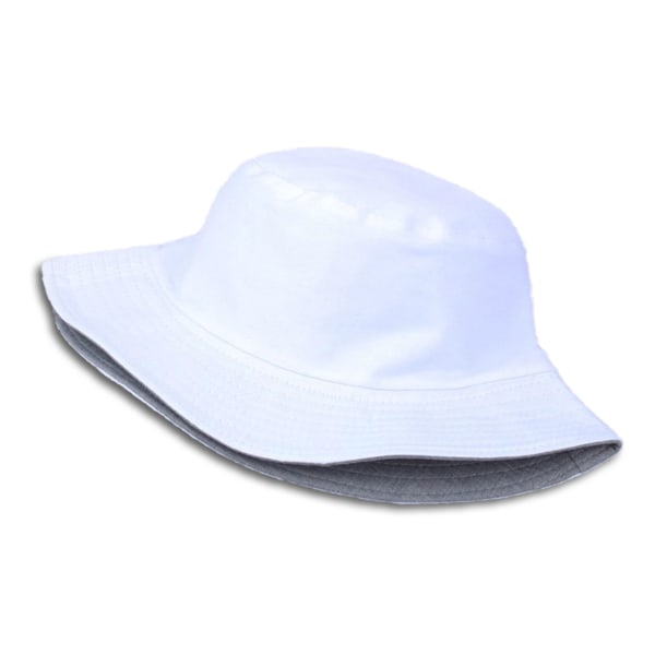 Hvit fiskehatt bøtte hatt hatt hatt hvit one size