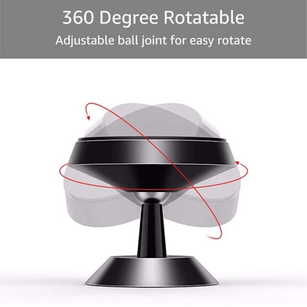 360 ° Magnet Mobil Holder Self -adhæsiv bilholder sølv sølv
